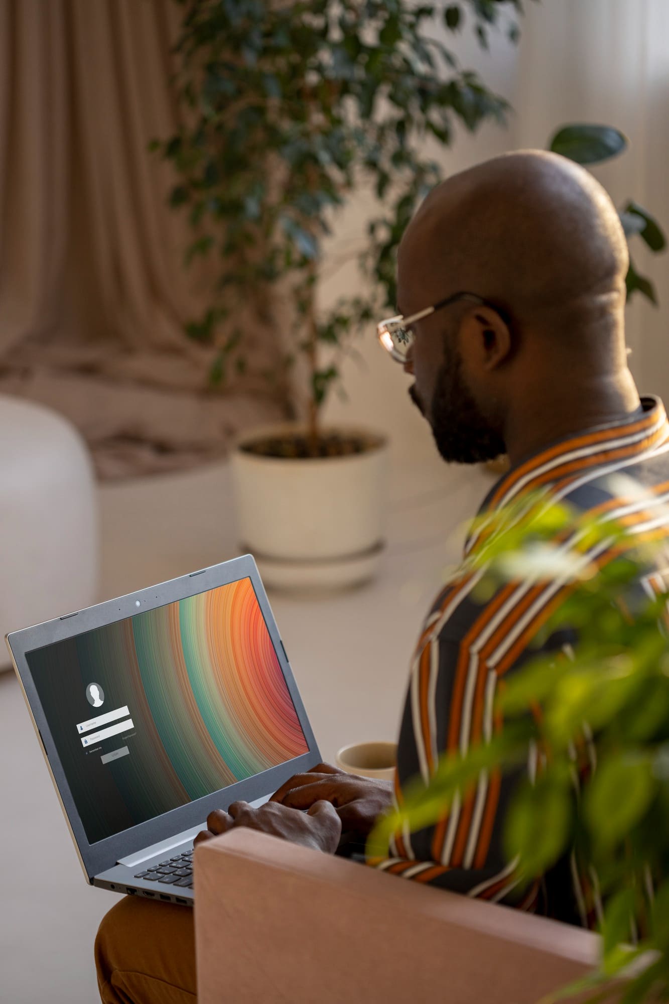 Apprenant sur la plateforme en ligne